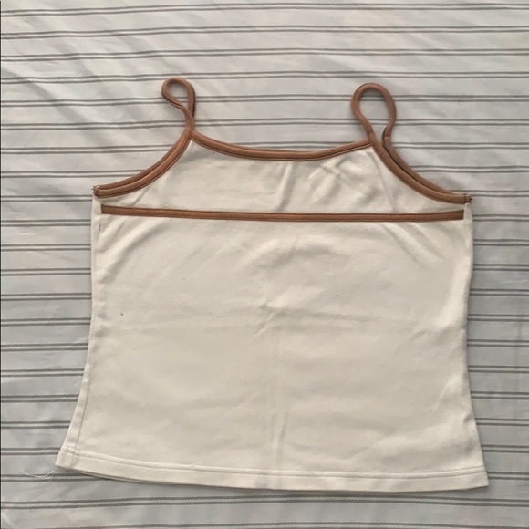 🌺 White and Tan Cami 🌺 - Picture 1 of 4